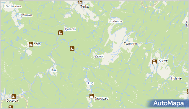 mapa Zawój, Zawój na mapie Targeo