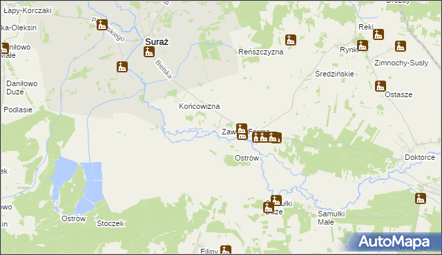 mapa Zawyki-Ferma, Zawyki-Ferma na mapie Targeo