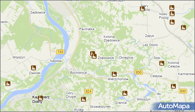 mapa Zbędowice, Zbędowice na mapie Targeo