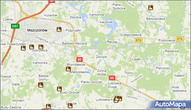 mapa Zbiroża, Zbiroża na mapie Targeo