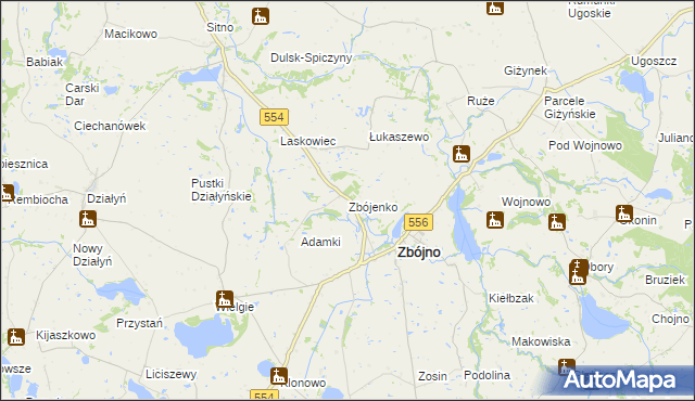 mapa Zbójenko, Zbójenko na mapie Targeo