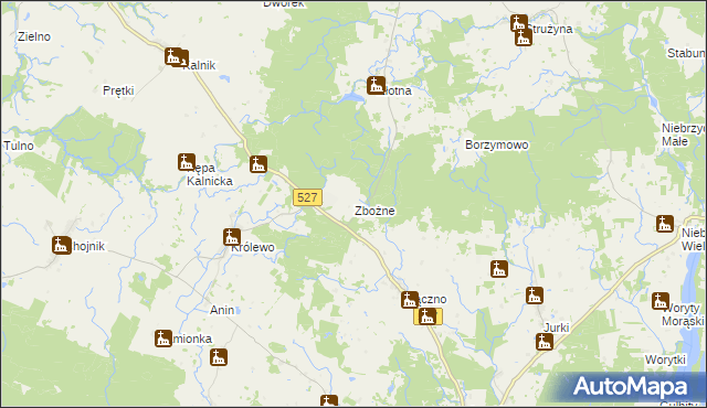 mapa Zbożne, Zbożne na mapie Targeo