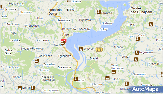 mapa Zbyszyce, Zbyszyce na mapie Targeo