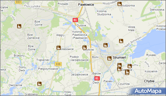 mapa Zbytków, Zbytków na mapie Targeo