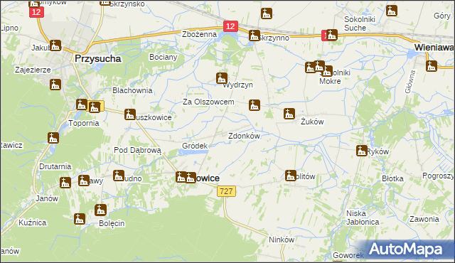 mapa Zdonków, Zdonków na mapie Targeo