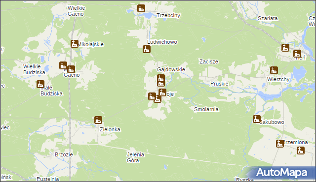 mapa Zdroje gmina Cekcyn, Zdroje gmina Cekcyn na mapie Targeo