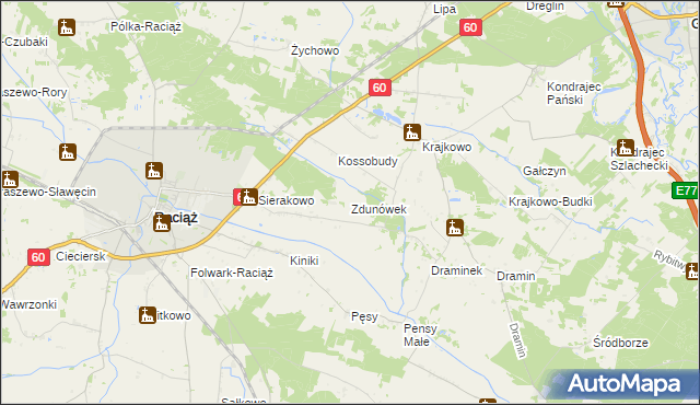 mapa Zdunówek, Zdunówek na mapie Targeo