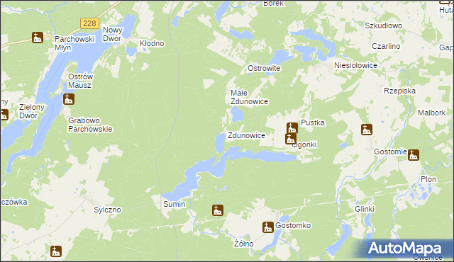 mapa Zdunowice, Zdunowice na mapie Targeo