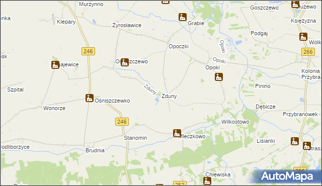 mapa Zduny gmina Aleksandrów Kujawski, Zduny gmina Aleksandrów Kujawski na mapie Targeo