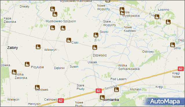 mapa Zdziebórz, Zdziebórz na mapie Targeo