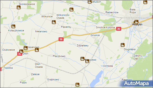 mapa Zdziętawy, Zdziętawy na mapie Targeo