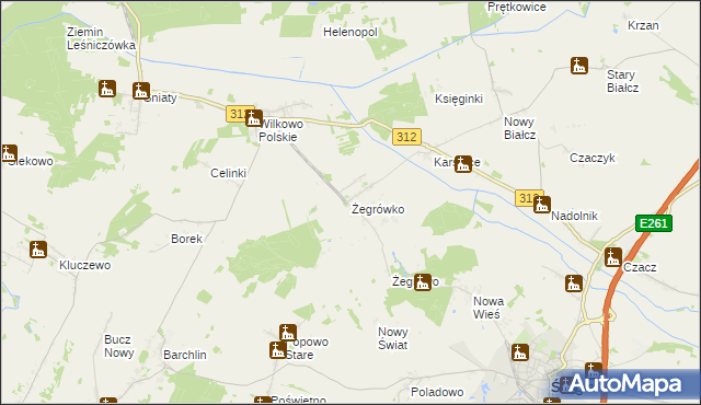 mapa Żegrówko, Żegrówko na mapie Targeo