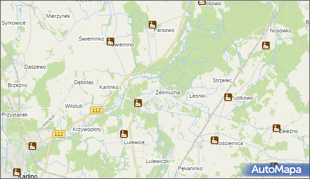 mapa Żelimucha, Żelimucha na mapie Targeo