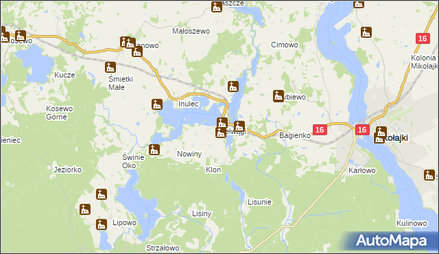 mapa Zełwągi, Zełwągi na mapie Targeo