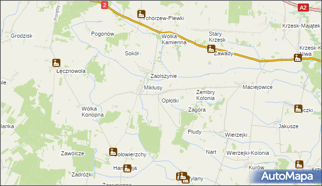 mapa Zembry, Zembry na mapie Targeo