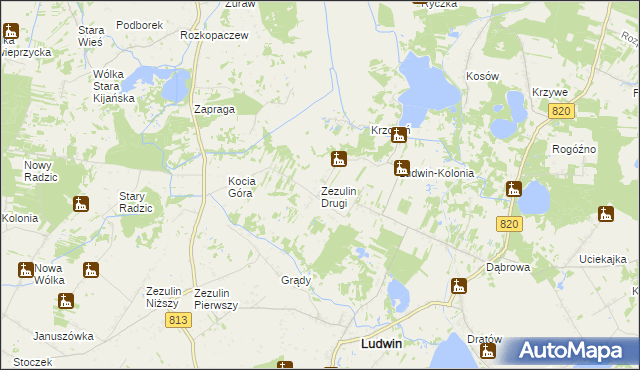 mapa Zezulin Drugi, Zezulin Drugi na mapie Targeo