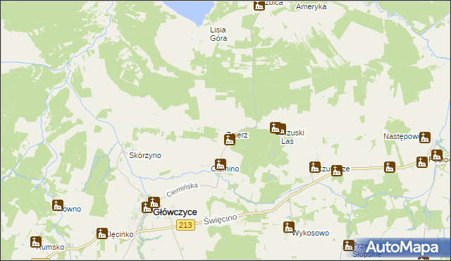 mapa Zgierz gmina Główczyce, Zgierz gmina Główczyce na mapie Targeo