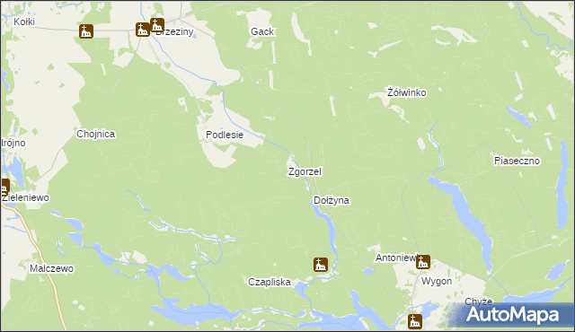 mapa Zgorzel, Zgorzel na mapie Targeo