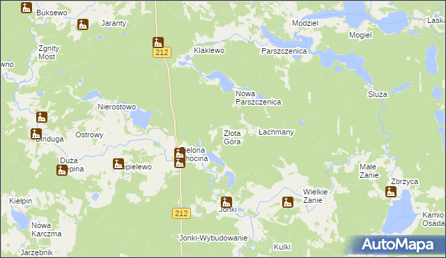 mapa Złota Góra gmina Konarzyny, Złota Góra gmina Konarzyny na mapie Targeo