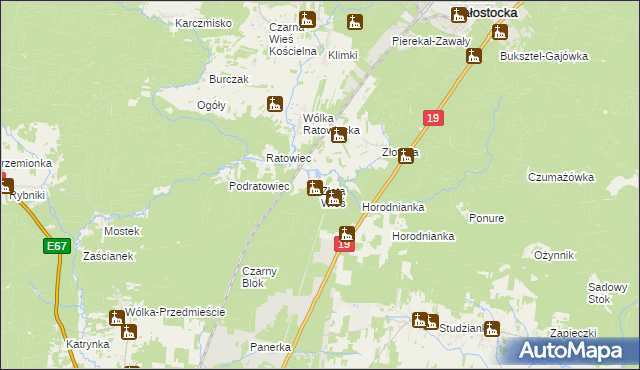 mapa Złota Wieś, Złota Wieś na mapie Targeo