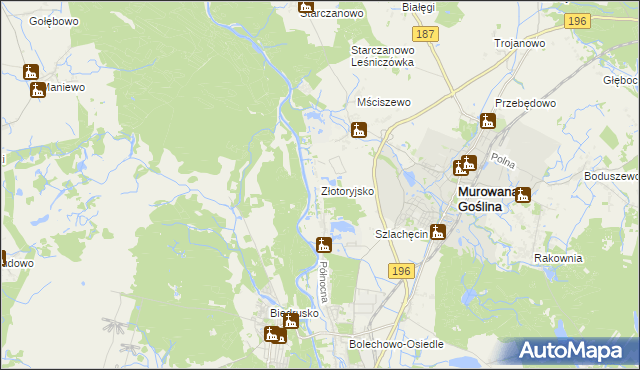mapa Złotoryjsko, Złotoryjsko na mapie Targeo