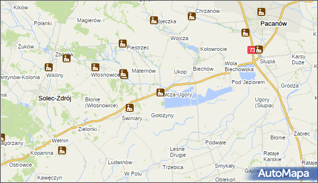 mapa Zołcza-Ugory, Zołcza-Ugory na mapie Targeo