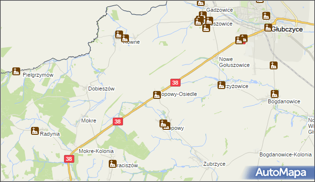 mapa Zopowy-Osiedle, Zopowy-Osiedle na mapie Targeo