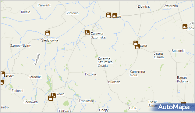 mapa Żuławka Sztumska Osada, Żuławka Sztumska Osada na mapie Targeo