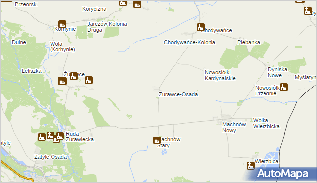 mapa Żurawce-Osada, Żurawce-Osada na mapie Targeo