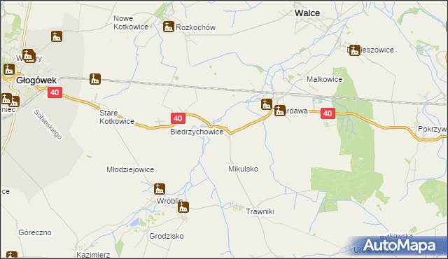 mapa Zwiastowice, Zwiastowice na mapie Targeo