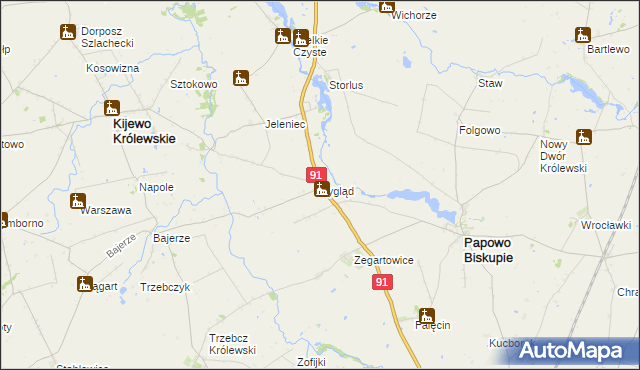 mapa Żygląd, Żygląd na mapie Targeo