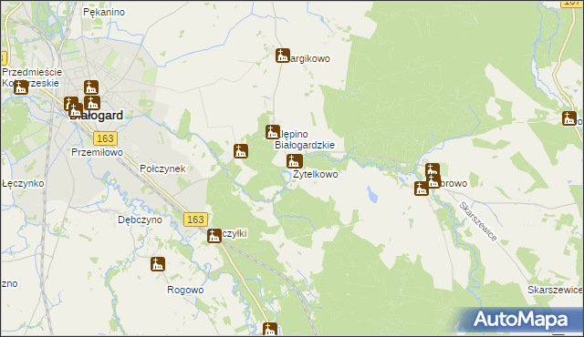 mapa Żytelkowo, Żytelkowo na mapie Targeo