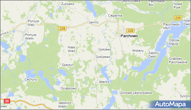 mapa Gołczewo, Gołczewo na mapie Targeo