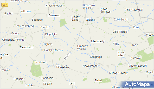 mapa Grabowo Wielkie, Grabowo Wielkie na mapie Targeo