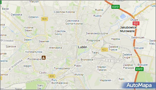 mapa Lublina, Lublin na mapie Targeo