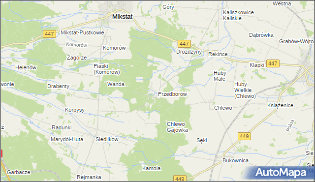 mapa Przedborów, Przedborów na mapie Targeo