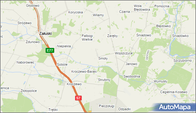 mapa Smoły, Smoły na mapie Targeo