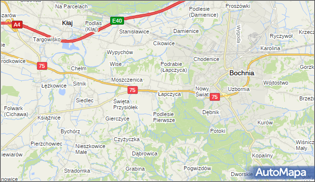 mapa Łapczyca, Łapczyca na mapie Targeo