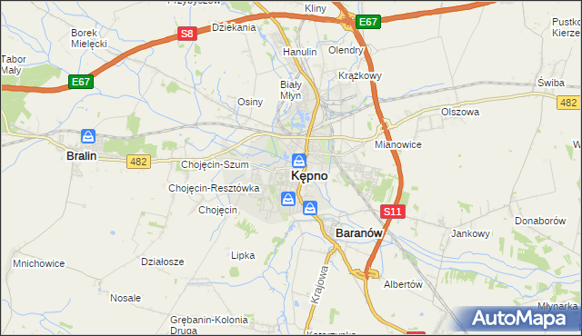 mapa Kępno, Kępno na mapie Targeo