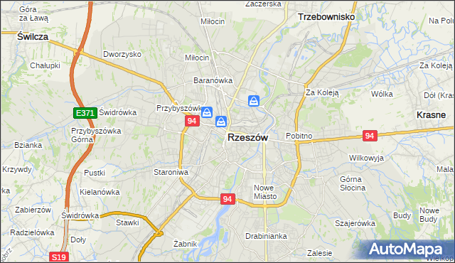 mapa Rzeszów, Rzeszów na mapie Targeo