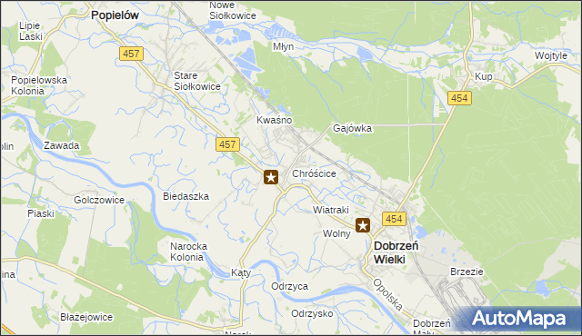 mapa Chróścice, Chróścice na mapie Targeo