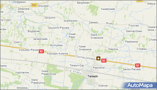 mapa Nowe Gnatowice, Nowe Gnatowice na mapie Targeo