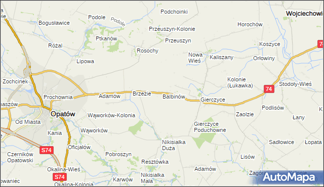 mapa Balbinów, Balbinów na mapie Targeo