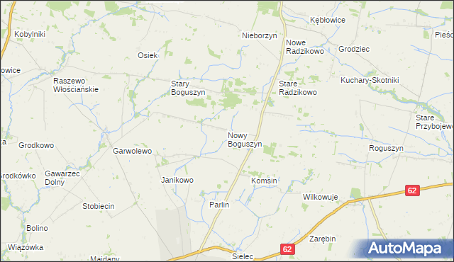 mapa Nowy Boguszyn, Nowy Boguszyn na mapie Targeo