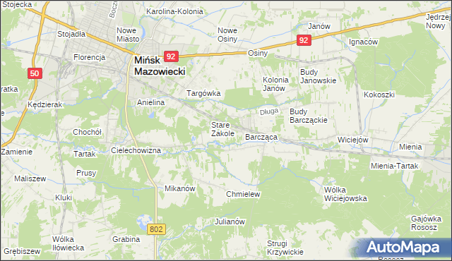 mapa Zakole-Wiktorowo, Zakole-Wiktorowo na mapie Targeo