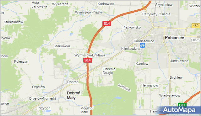 mapa Chechło Pierwsze, Chechło Pierwsze na mapie Targeo