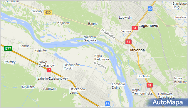 mapa Kępa Kiełpińska, Kępa Kiełpińska na mapie Targeo