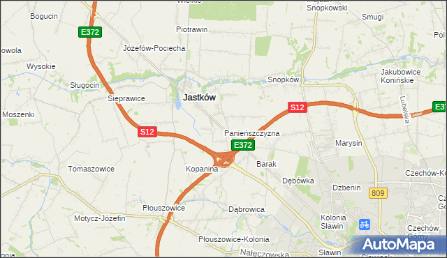 mapa Panieńszczyzna, Panieńszczyzna na mapie Targeo