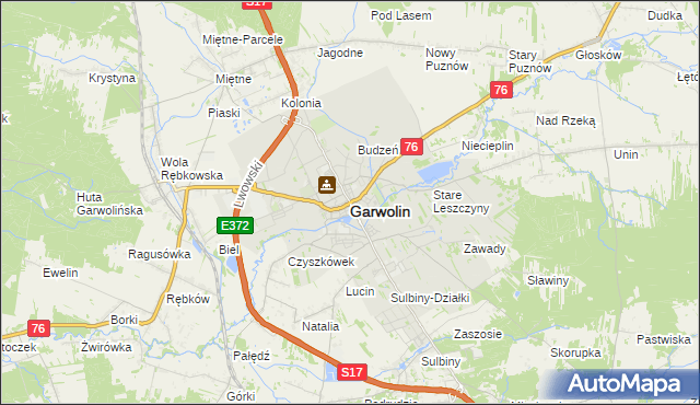 mapa Garwolin, Garwolin na mapie Targeo