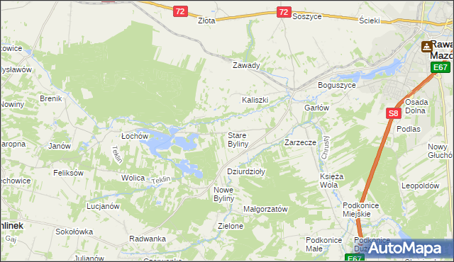 mapa Stare Byliny, Stare Byliny na mapie Targeo